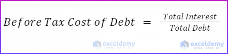 How To Calculate Before Tax Cost Of Debt In Excel