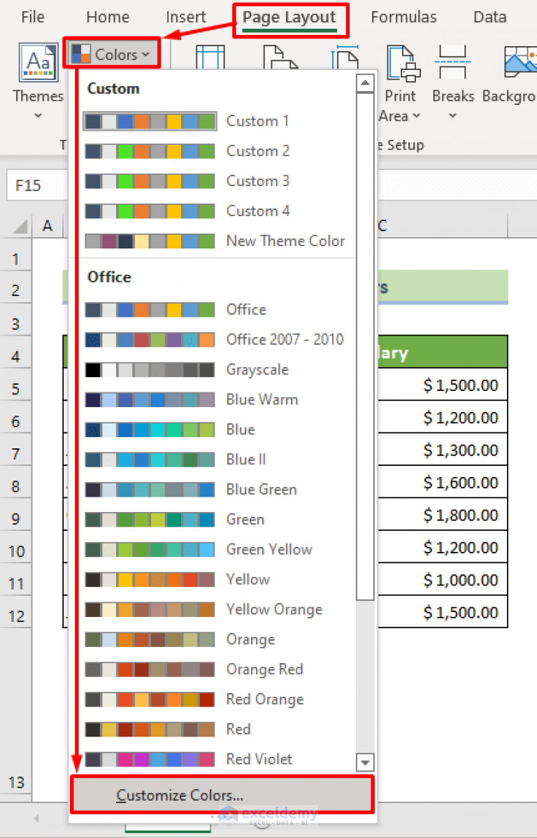 How To Change Theme Colors In Excel with Quick Steps 