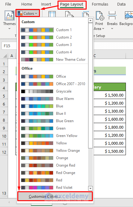 How To Change Theme Colors In Excel with Quick Steps 