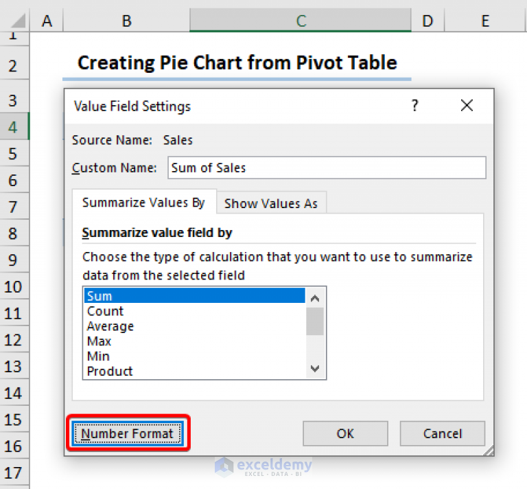 How to Create a Pie Chart in Excel from Pivot Table (2 Quick Ways)