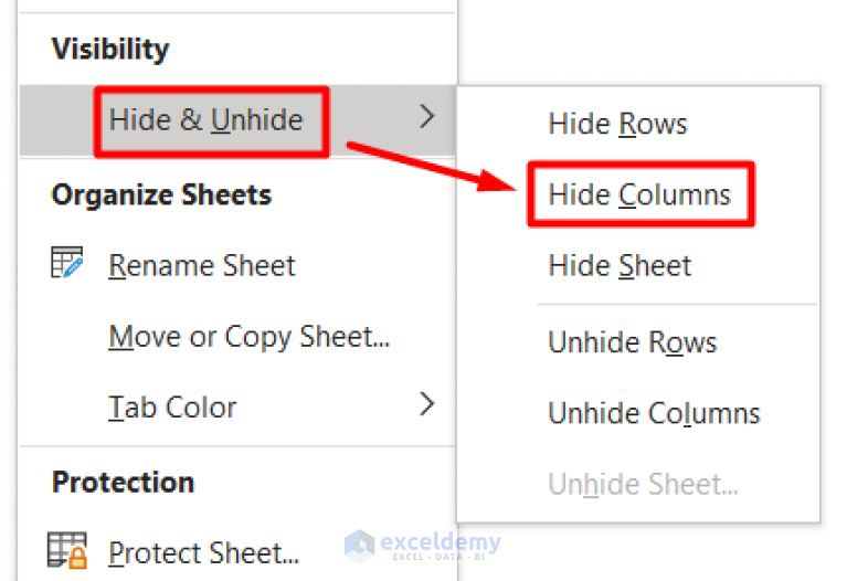 How to Hide and Unhide Columns in Excel (7 Quick Methods)