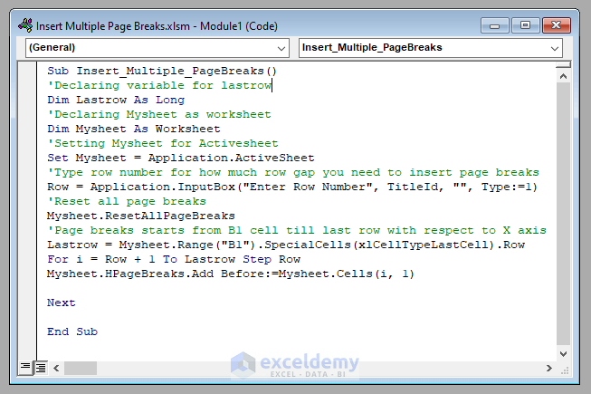 How To Insert Multiple Page Breaks In Excel 2 Ways ExcelDemy