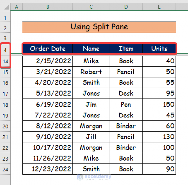 How To Keep Row Headings In Excel When Scrolling 3 Ways 7939