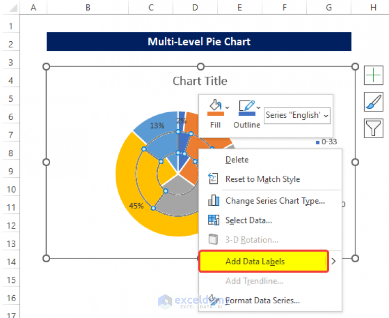 Multi Level Pie Chart Excel