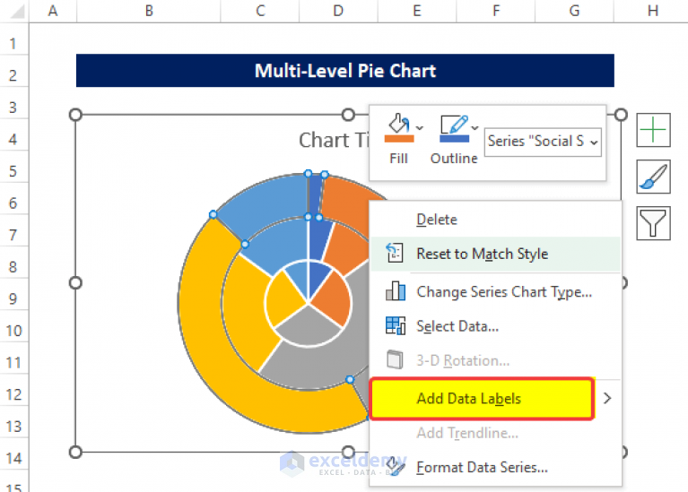 How To Make A Multi Level Pie Chart In Excel With Easy Steps