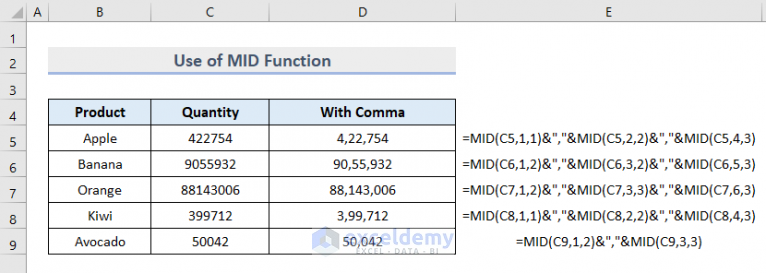 how-to-put-comma-after-3-digits-in-excel-7-useful-methods