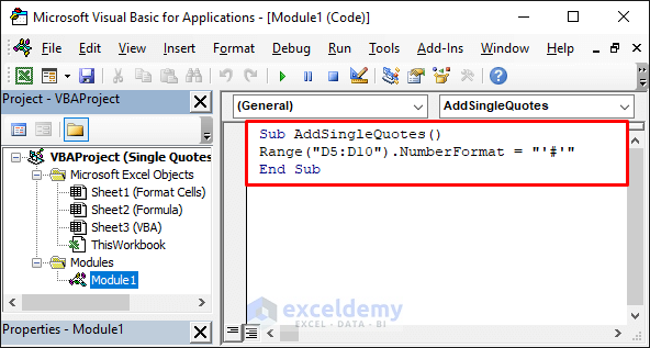 How To Add Single Quotes In Excel For Numbers 3 Easy Methods 