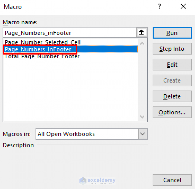 how-to-insert-page-number-using-vba-in-excel-3-macros