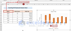 How to Insert a 3D Clustered Column Chart in Excel (with Easy Steps)