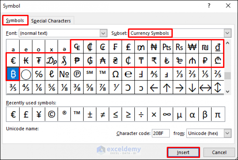 List of Currency Symbols in Excel - ExcelDemy