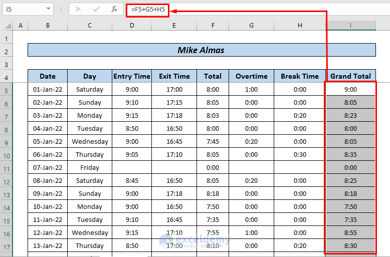 How To Make Time Attendance Sheet In Excel 2 Easy Ways 