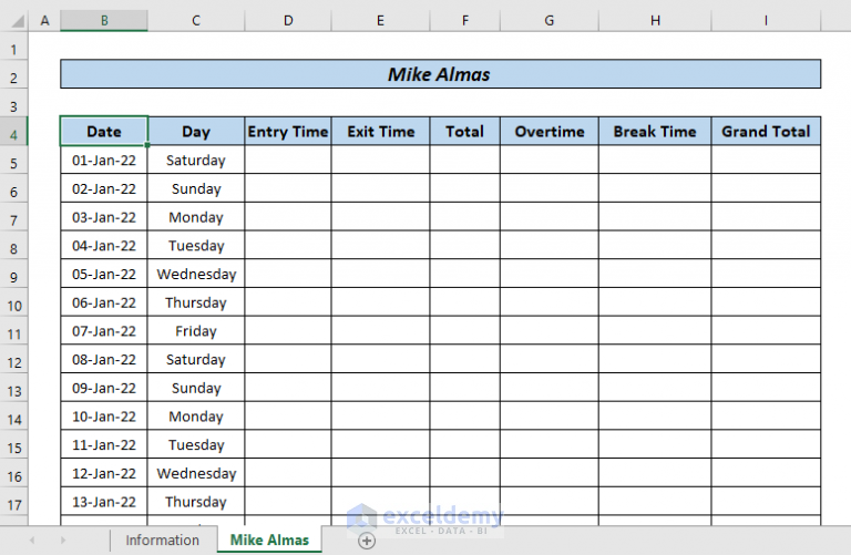 how-to-make-time-attendance-sheet-in-excel-2-easy-ways