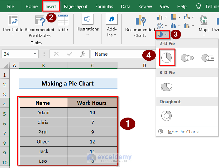 how-to-make-a-pie-chart-in-excel-with-words-with-easy-steps