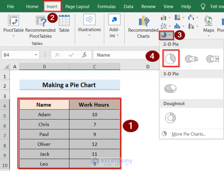 how-to-make-a-pie-chart-in-excel-with-words-with-easy-steps