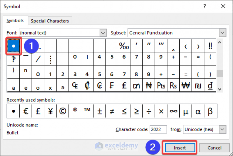 How To Do Bullet Points In Excel Cell