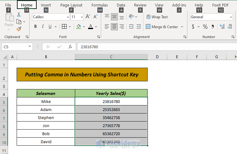 How To Put Comma In Numbers In Excel 7 Easy Ways 