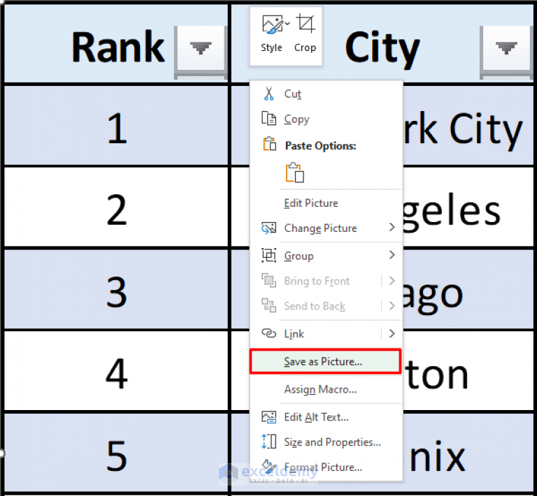 Save Excel Table as Image with High Resolution (with Easy Steps)