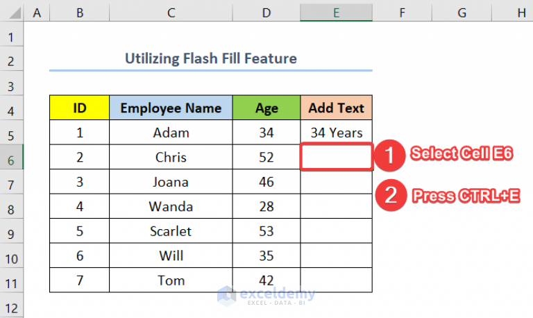 how-to-add-text-to-end-of-cell-in-excel-6-easy-methods