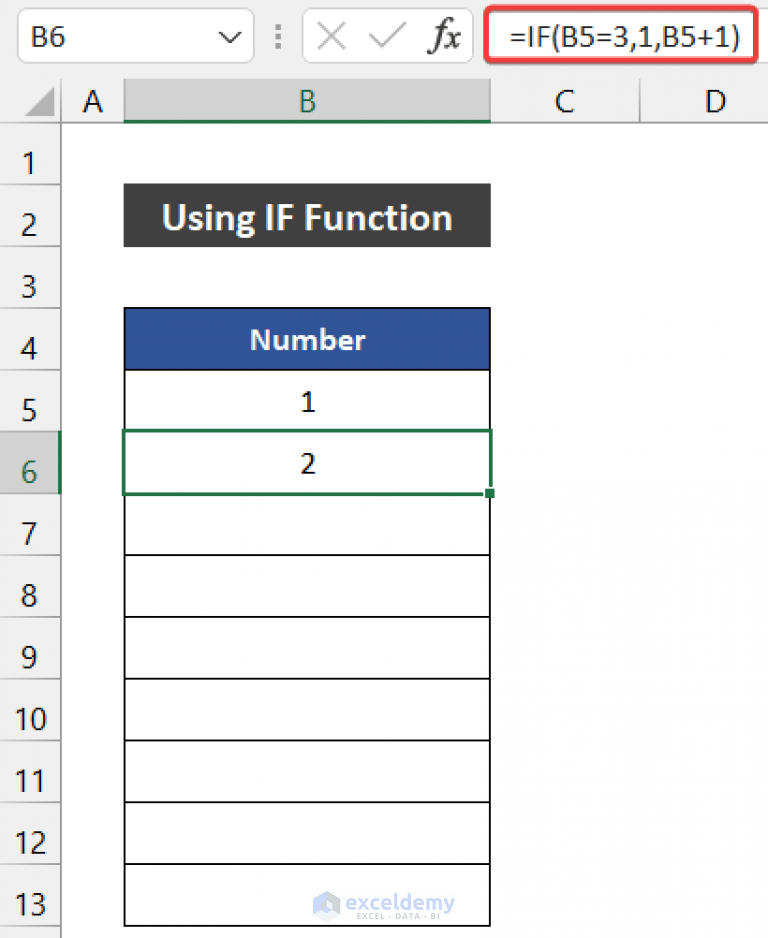 sequential numbers in excel