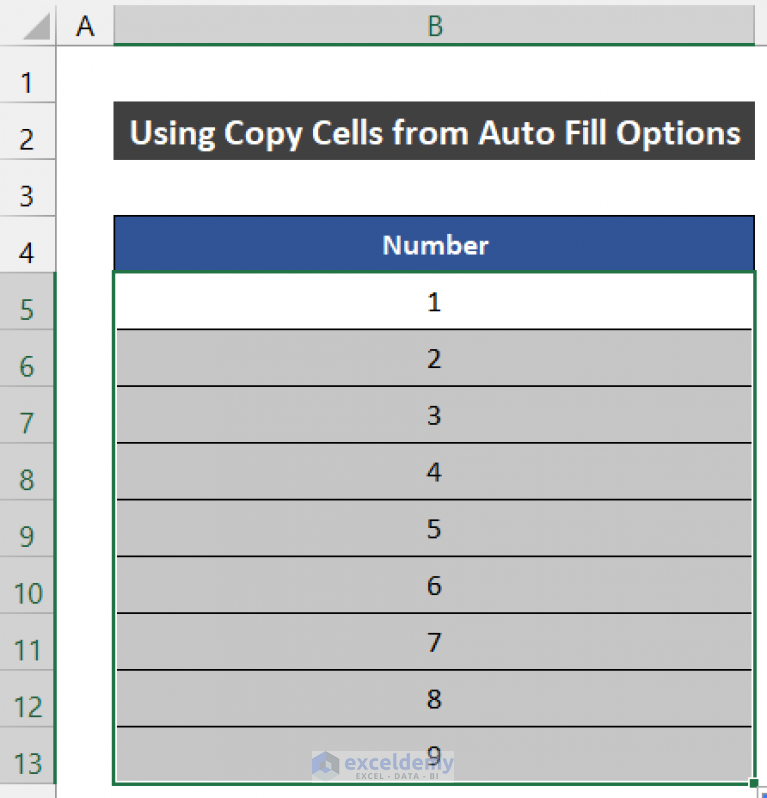 How To Autofill In Excel With Repeated Sequential Numbers 9519