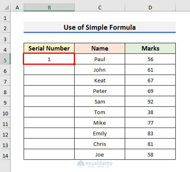 how-to-add-automatic-serial-number-with-formula-in-excel