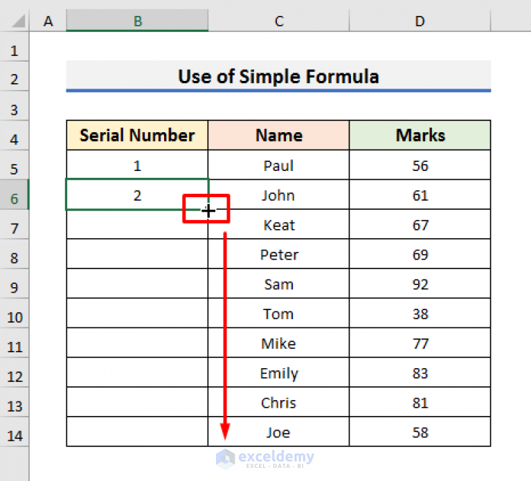 how-to-add-automatic-serial-number-with-formula-in-excel