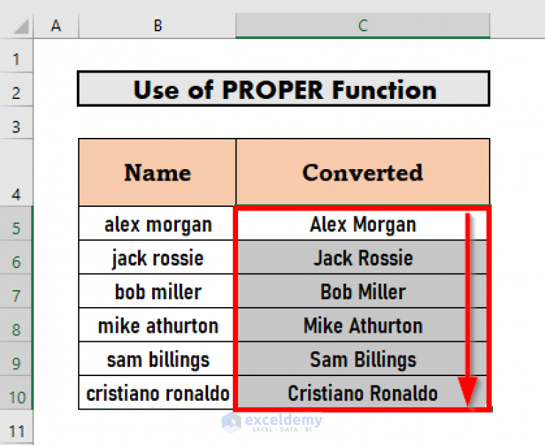 How To Get Title Case In Excel