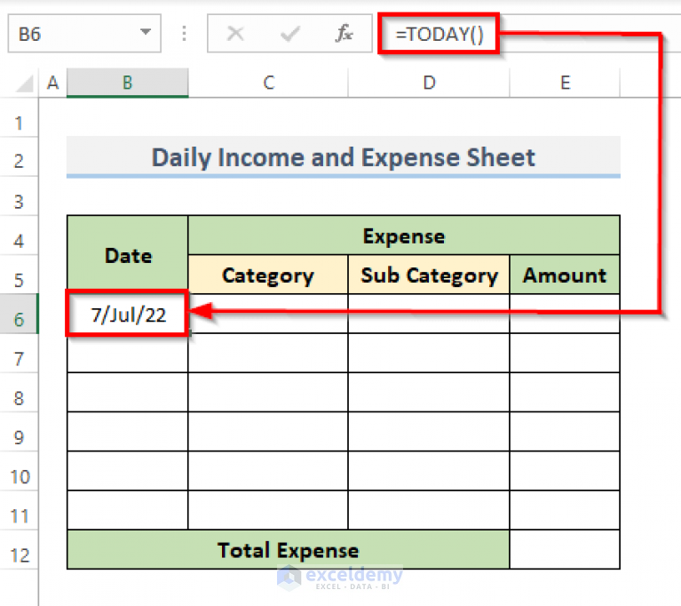 How To Create Daily Expense Sheet Format In Excel With Easy Steps 