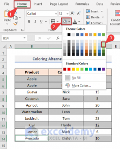 How To Color Alternate Row Based On Cell Value In Excel