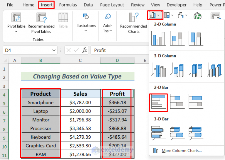 how-to-change-bar-chart-color-based-on-category-in-excel-3-methods