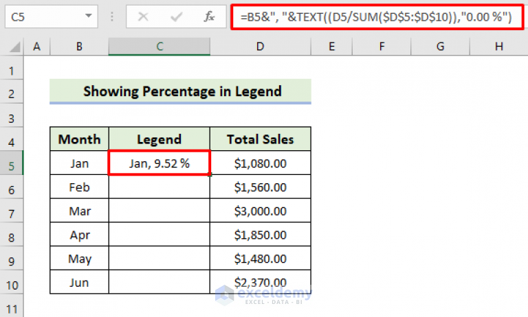 how-to-show-percentage-in-legend-in-excel-pie-chart-with-easy-steps