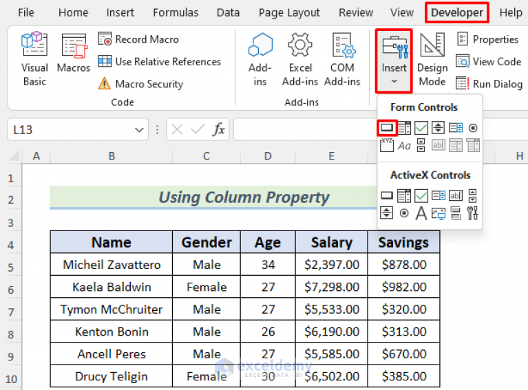 How To Hide Columns With Button In Excel 4 Suitable Methods 6657