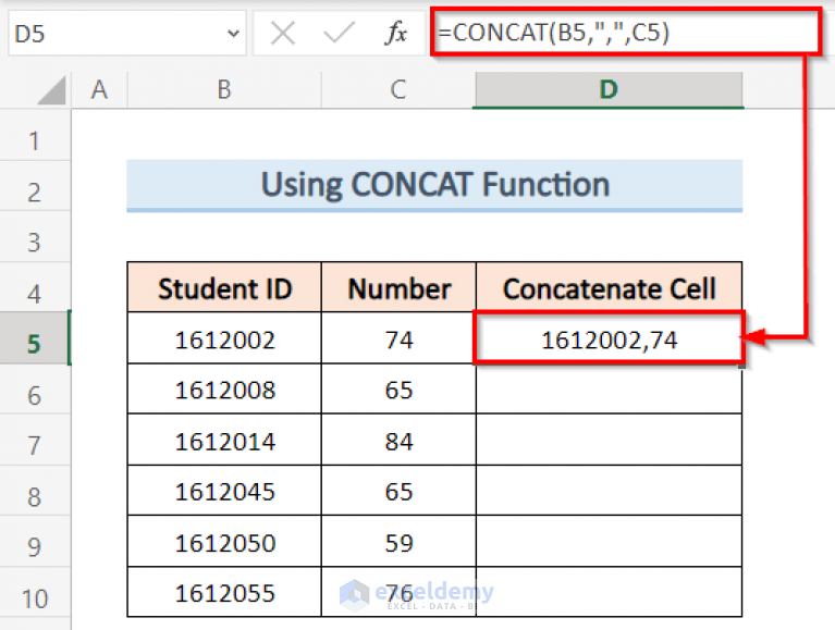 How To Use Concatenate To Combine Names In Excel