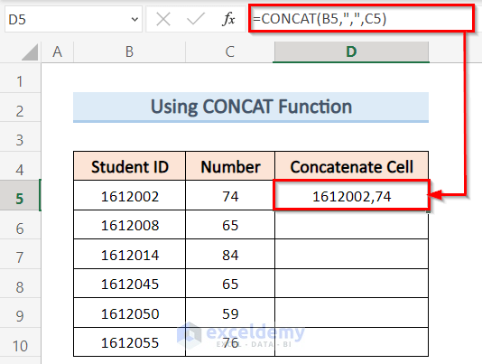 How To Add Comma In Excel To Concatenate Cells 5 Easy Ways 