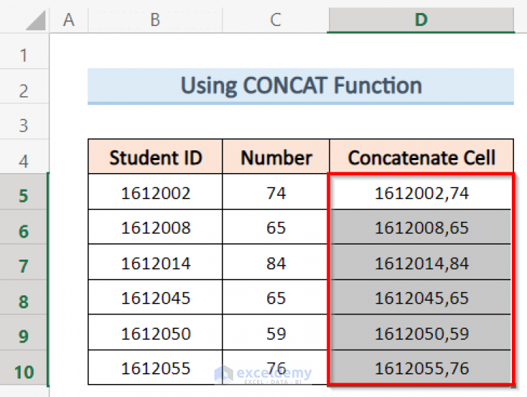 How To Add Comma In Excel To Concatenate Cells 5 Easy Ways 6119