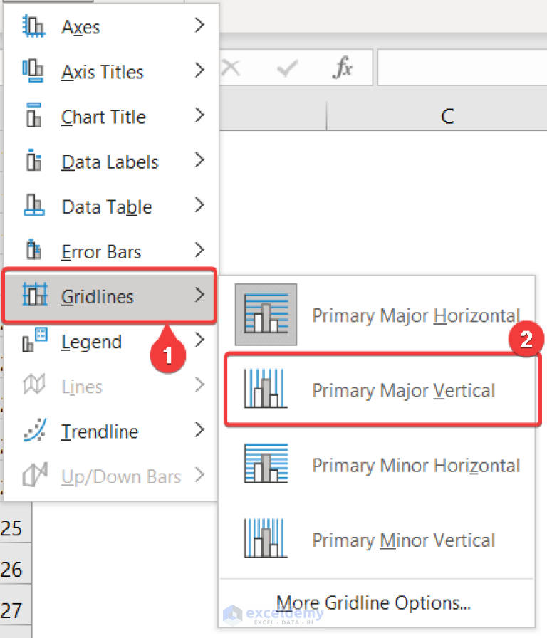 how-to-add-primary-major-vertical-gridlines-in-excel-2-ways