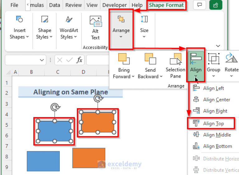 how-to-align-shapes-in-excel-5-simple-methods-exceldemy