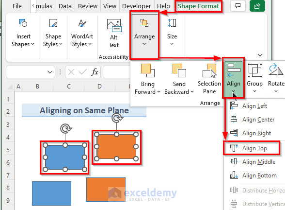 How To Align Shapes In Excel 5 Simple Methods ExcelDemy