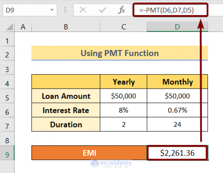 how-to-calculate-emi-in-excel-2-effective-ways-exceldemy