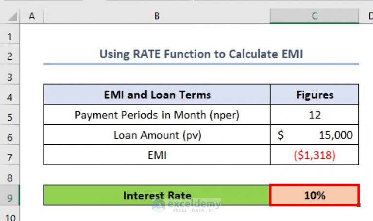 how-to-calculate-interest-rate-from-emi-in-excel-with-easy-steps