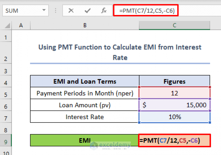 how-to-calculate-interest-rate-from-emi-in-excel-with-easy-steps