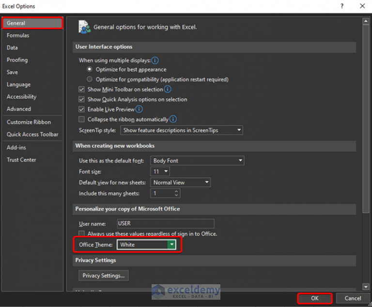 How to Change Background from Black to White in Excel (3 Ways)