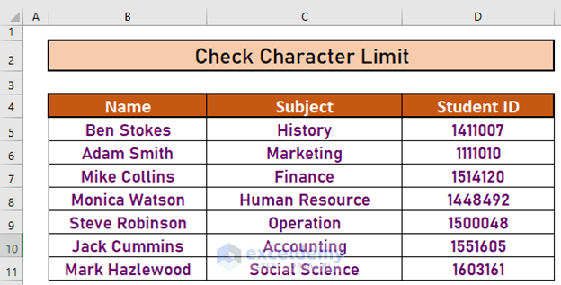 How To Check Character Limit In Excel With Easy Steps 