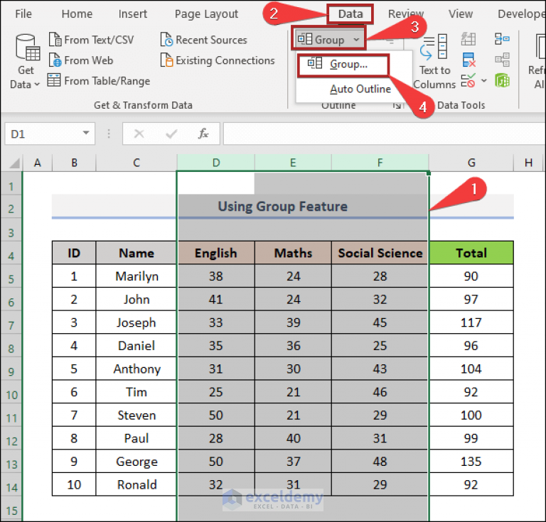 How To Collapse Columns In Excel 6 Easy Ways ExcelDemy