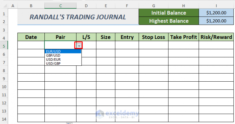 how-to-create-a-forex-trading-journal-in-excel-2-free-templates