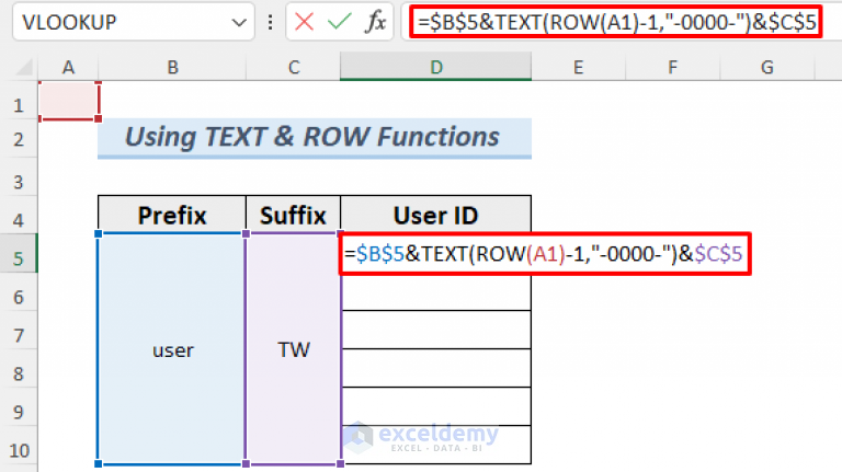 How To Create A Number Sequence With Text In Excel 5 Methods 