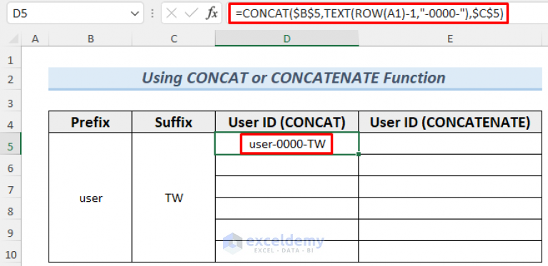 how-to-create-a-number-sequence-with-text-in-excel-5-methods