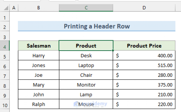 how-to-create-column-headers-in-excel-3-easy-methods