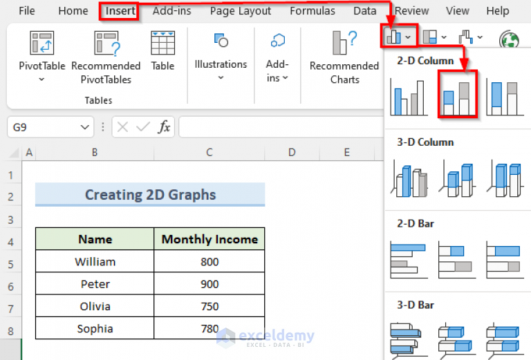  How To Create Graphs In Excel With Multiple Columns 3 Easy Methods 