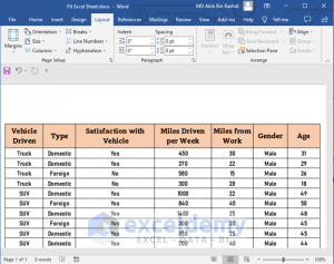 How to Fit Excel Sheet on One Page in Word (3 Simple Ways)